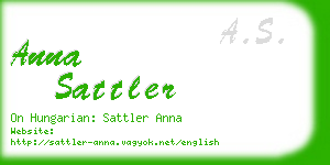 anna sattler business card